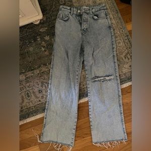 Zara high rise wide leg jeans